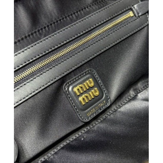 Replica Perfetta Borsa tote Miumiu Beau 5BB173 Nero Imitazioni Outlet Italia