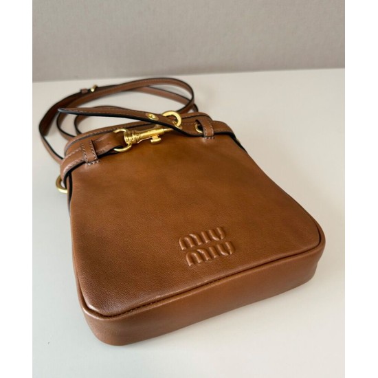 Premium Replica Pochette Miu Miu 5NR461 Marrone False Online Replica Perfetta Pochette Miu Miu 5NR461 Marrone Imitazioni Outlet Italia