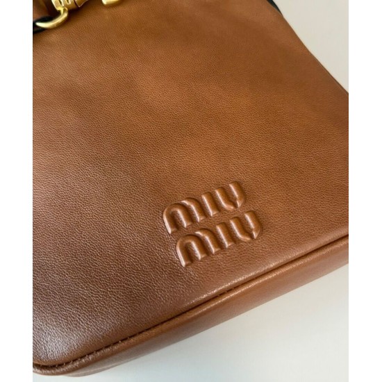 Premium Replica Pochette Miu Miu 5NR461 Marrone False Online Replica Perfetta Pochette Miu Miu 5NR461 Marrone Imitazioni Outlet Italia