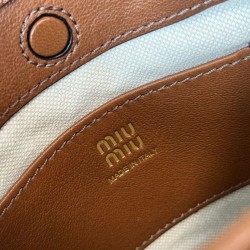 Replica Perfetta Pochette Miu Miu 5NR461 Marrone Imitazioni Outlet Italia