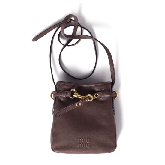 Replica Perfetta Pochette Miu Miu 5NR461 Caffè Imitazioni Outlet Italia