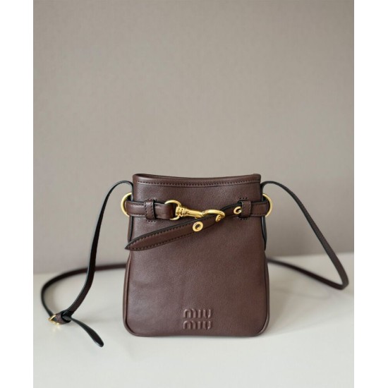 Replica Perfetta Pochette Miu Miu 5NR461 Caffè Imitazioni Outlet Italia
