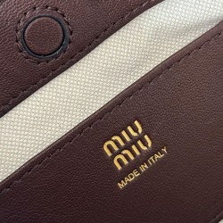 Replica Perfetta Pochette Miu Miu 5NR461 Caffè Imitazioni Outlet Italia