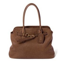 Replica Perfetta Borsa tote Miu Miu Adventure nappa 5BG291 Caffè Imitazioni Outlet Italia