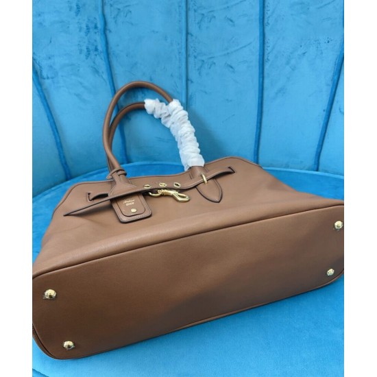 Replica Perfetta Borsa tote Miu Miu Adventure nappa 5BG291 Caffè Imitazioni Outlet Italia