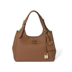 Replica Perfetta Borsa a mano Miu Miu Hobo tote 5BA304 Marrone Imitazioni Outlet Italia