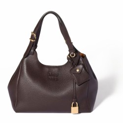 Replica Perfetta Borsa a mano Miu Miu Hobo tote 5BA304 Caffè Imitazioni Outlet Italia