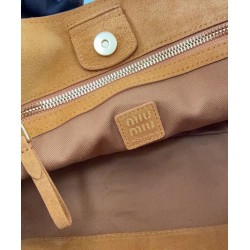 Replica Perfetta Borsa a mano Miu Miu Hobo tote 5BA304 Caffè Imitazioni Outlet Italia