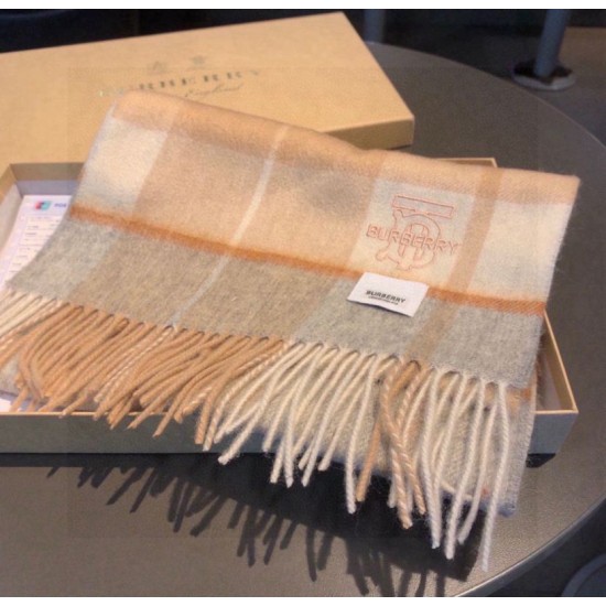 Premio Replica Sciarpa Burberry Check Classical cashmere Beige 30 x 168 Imitazioni False Online
