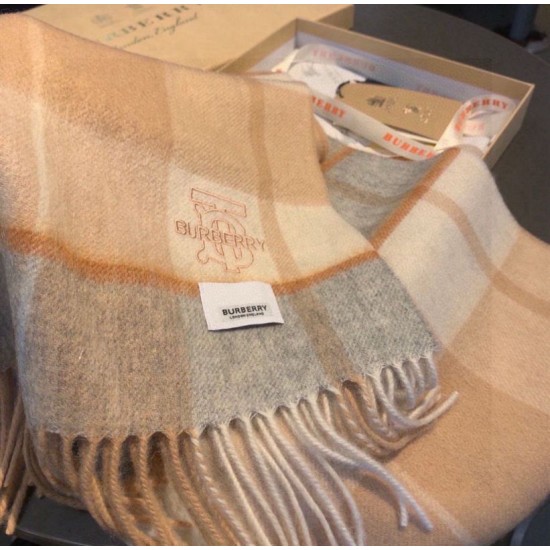 Premio Replica Sciarpa Burberry Check Classical cashmere Beige 30 x 168 Imitazioni False Online