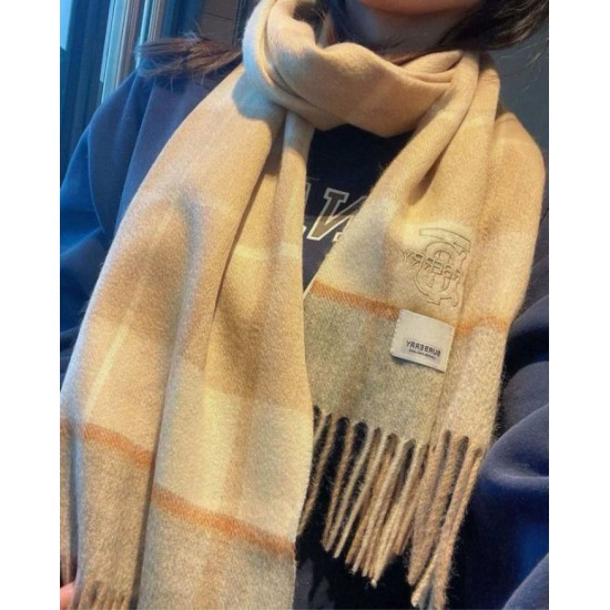Premio Replica Sciarpa Burberry Check Classical cashmere Beige 30 x 168 Imitazioni False Online