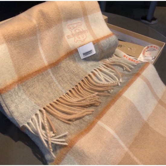 Premio Replica Sciarpa Burberry Check Classical cashmere Beige 30 x 168 Imitazioni False Online