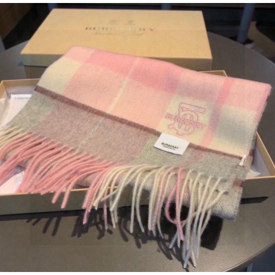 Premio Replica Sciarpa Burberry Check Classical cashmere rosa 30 x 168 Imitazioni False Online