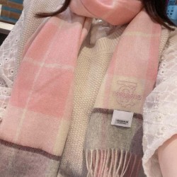 Premio Replica Sciarpa Burberry Check Classical cashmere rosa 30 x 168 Imitazioni False Online