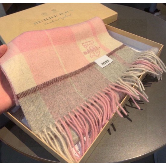 Premio Replica Sciarpa Burberry Check Classical cashmere rosa 30 x 168 Imitazioni False Online