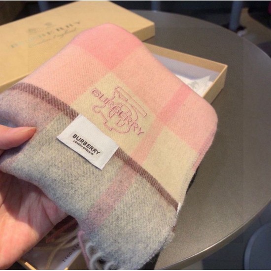 Premio Replica Sciarpa Burberry Check Classical cashmere rosa 30 x 168 Imitazioni False Online