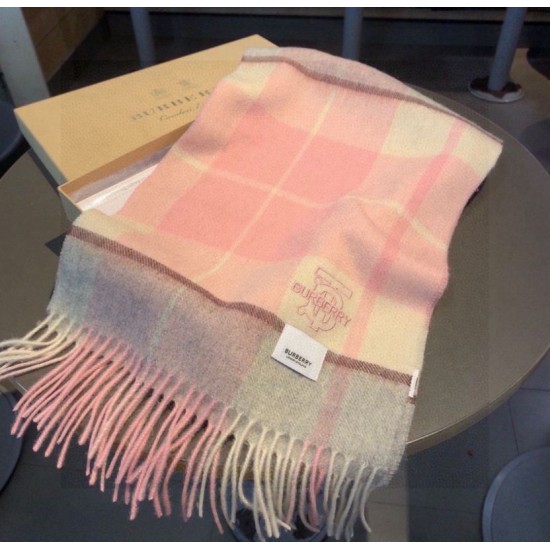 Premio Replica Sciarpa Burberry Check Classical cashmere rosa 30 x 168 Imitazioni False Online