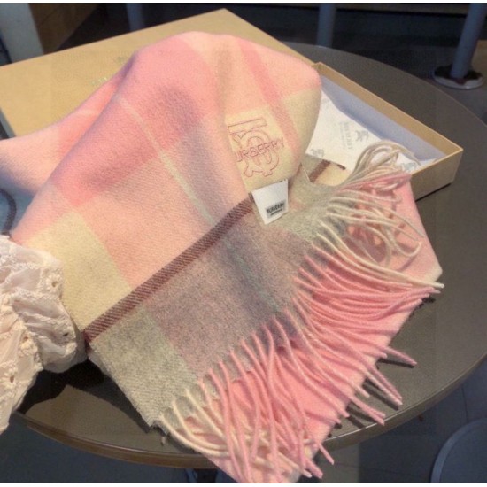 Premio Replica Sciarpa Burberry Check Classical cashmere rosa 30 x 168 Imitazioni False Online