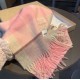 Premio Replica Sciarpa Burberry Check Classical cashmere rosa 30 x 168 Imitazioni False Online