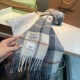 Premio Replica Sciarpa Burberry Check Classical cashmere grigio/blu 30 x 168 Imitazioni False Online