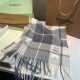 Premio Replica Sciarpa Burberry Check Classical cashmere grigio/blu 30 x 168 Imitazioni False Online