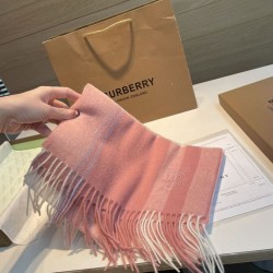 Premio Replica Sciarpa Burberry Check Classical cashmere 30 x 200 Rosa Imitazioni False Online