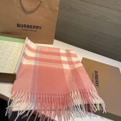 Premio Replica Sciarpa Burberry Check Classical cashmere 30 x 200 Rosa Imitazioni False Online