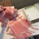 Premio Replica Sciarpa Burberry Check Classical cashmere 30 x 200 Rosa Imitazioni False Online