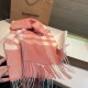 Premio Replica Sciarpa Burberry Check Classical cashmere 30 x 200 Rosa Imitazioni False Online
