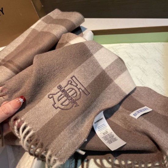 Premio Replica Sciarpa Burberry Check Classical cashmere 30 x 200 Beige  Imitazioni False Online