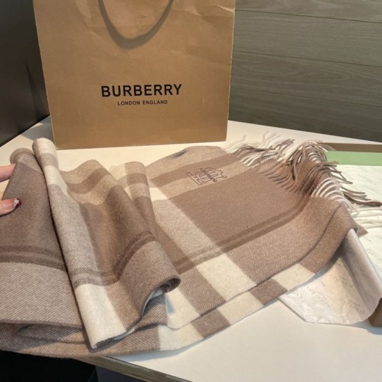Premio Replica Sciarpa Burberry Check Classical cashmere 30 x 200 Beige  Imitazioni False Online