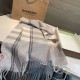Premio Replica Sciarpa Burberry Check Classical cashmere 30 x 200 Grigio Imitazioni False Online