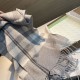 Premio Replica Sciarpa Burberry Check Classical cashmere 30 x 200 Grigio Imitazioni False Online