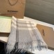Premio Replica Sciarpa Burberry Check Classical cashmere 30 x 200 Grigio Imitazioni False Online