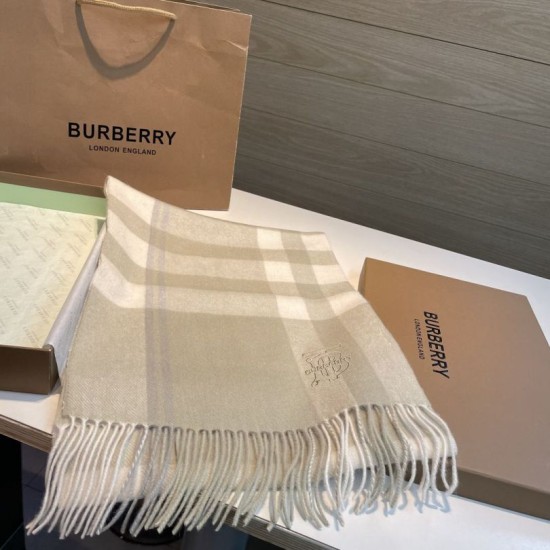 Premio Replica Sciarpa Burberry Check Classical cashmere 30 x 200 beige chiaro Imitazioni False Online