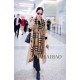 Premio Replica Sciarpa cashmere Burberry Check Beige con bordi sfrangiati 70 x 200 Imitazioni False Online