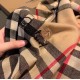 Premio Replica Sciarpa cashmere Burberry Check Beige con bordi sfrangiati 70 x 200 Imitazioni False Online