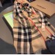 Premio Replica Sciarpa cashmere Burberry Check Beige con bordi sfrangiati 70 x 200 Imitazioni False Online
