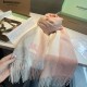 Premio Replica Scialle cashmere con motivo check Burberry e bordi sfrangiati Rosa 60 x 180 Imitazioni False Online