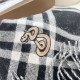 Premio Replica Sciarpa in cashmere con motivo check Burberry e orlo con nappe Nero/bianca 30 x 168 Imitazioni False Online