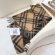 Premio Replica Sciarpa in cashmere con motivo check Burberry e orlo con nappe Nero/marrone 30 x 168 Imitazioni False Online