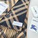 Premio Replica Sciarpa in cashmere con motivo check Burberry e orlo con nappe Nero/marrone 30 x 168 Imitazioni False Online