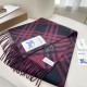 Premio Replica Sciarpa in cashmere con motivo check Burberry e orlo con nappe nero/rosso 30 x 168 Imitazioni False Online