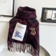 Premio Replica Sciarpa in cashmere con motivo check Burberry e orlo con nappe nero/rosso 30 x 168 Imitazioni False Online