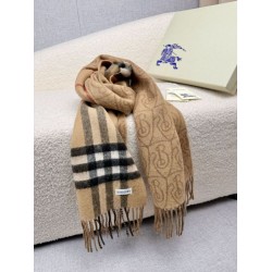 Premio Replica Sciarpa reversibile Burberry cashmere con motivo check e scudo B beige archivio 30 x 168 Imitazioni False Online