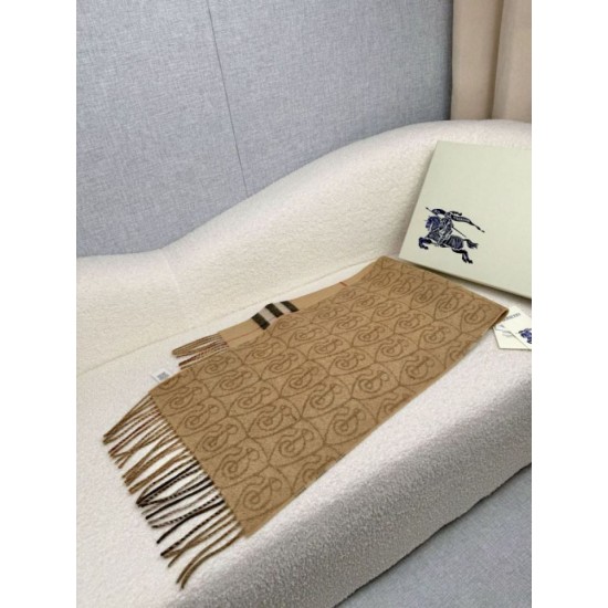 Premio Replica Sciarpa reversibile Burberry cashmere con motivo check e scudo B beige archivio 30 x 168 Imitazioni False Online
