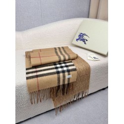 Premio Replica Sciarpa reversibile Burberry cashmere con motivo check e scudo B beige archivio 30 x 168 Imitazioni False Online