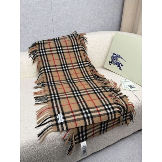 Premio Replica Sciarpa classica cashmere a quadri Burberry marrone 30 x 155 Imitazioni False Online