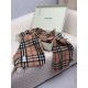 Premio Replica Sciarpa classica cashmere a quadri Burberry marrone 30 x 155 Imitazioni False Online