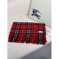 Premio Replica Sciarpa classica cashmere a quadri Burberry rossa 30 x 155 Imitazioni False Online